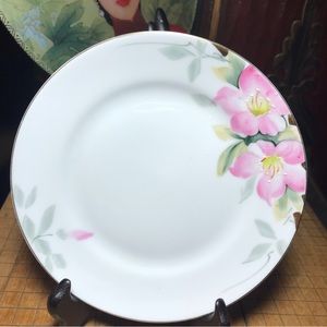 Noritake M Hand Painted Pink Azalea Plate EAC Japan 6.5”D